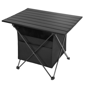 YSSOA Portable Folding Aluminum Alloy Table with High-Capacity Storage and Carry Bag for Camping; Traveling; Hiking; Fishing; Beach; BBQ; Small;