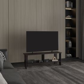 Navia 47" Wide Tv Stand with Two Shelves, for Living room, Bedroom, Entertainment Black Wengue