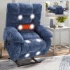 Lift Recliner Chair Heat Massage Dual Motor Infinite Position Up to 350 LBS Large Electric Power Lift Recliners with Power-Remote