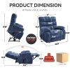 Lift Recliner Chair Heat Massage Dual Motor Infinite Position Up to 350 LBS Large Electric Power Lift Recliners with Power-Remote