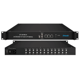 FMUSER DTV-4619B 8/16/24 FTA DVB- S/S2/S2X (DVB-C/T/T2/ISDB-T/ATSC) or 2/1 ASI and 1 USB in 8/16/24 MPTS+2MPTS or 256/512/1024 SPTS through 2 IP (Color: DTV-4619B-24 24 FTA DVB- S/S2)