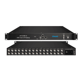 FMUSER DTV-4619B 8/16/24 FTA DVB- S/S2/S2X (DVB-C/T/T2/ISDB-T/ATSC) or 2/1 ASI and 1 USB in 8/16/24 MPTS+2MPTS or 256/512/1024 SPTS through 2 IP (Color: DTV-4619B-16 16 FTA ATSC)
